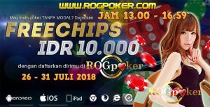 ROGPoker.com – Freechips Gratis Rp 10.000 Tanpa Deposit