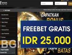 XTOTO – FREEBET GRATIS RP 25.000 TANPA DEPOSIT