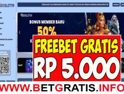 SBOSLOT99 – FREEBET GRATIS RP 5.000 TANPA DEPOSIT