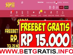 SOP88 – FREEBET GRATIS RP 15.000 TANPA DEPOSIT