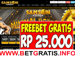 SAMSONTOTO – FREEBET GRATIS RP 25.000 TANPA DEPOSIT